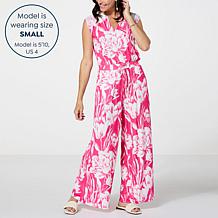 C Wonder Lace Detail Wide-Leg Jumpsuit