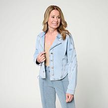 C Wonder Laced Up Detail Denim Jacket