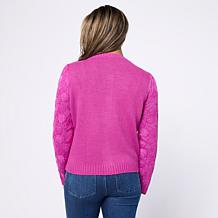 C. Wonder Long Sleeve Floral Sequin Cardigan