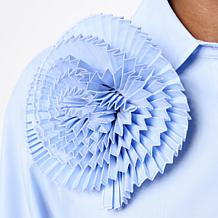 C Wonder Rosette Detail Pleated Shirt