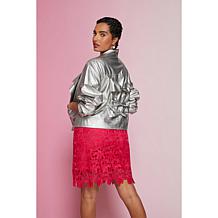 C Wonder Runway Collection Textured A-line Skirt