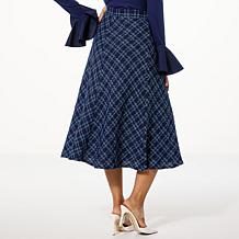 C Wonder Tweed A-Line Midi Skirt