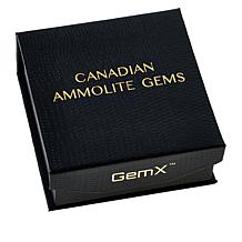 Canadian Ammolite Gems Ammolite and White Topaz Bangle Bracelet