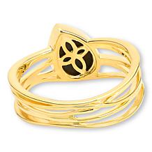 Canadian Ammolite Gems Ammolite Pear Statement Ring