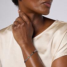 Canadian Ammolite Gems Multicolor Ammolite Tennis Bracelet