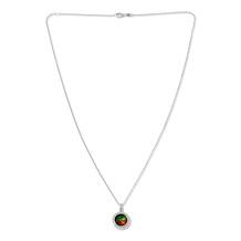 Canadian Ammolite Gems Round Ammolite Pendant with Chain
