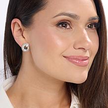 Canadian Ammolite Gems Sterling Silver Ammolite Triplet Swirl Earrings