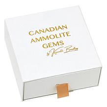 Canadian Ammolite Gems Sterling Silver Multigem and Oval Ammolite Ring