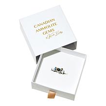 Canadian Ammolite Gems Sterling Silver Multigem Faux Stack Ring