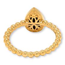 Canadian Ammolite Gems Sterling Silver Teardrop Ammolite Ring