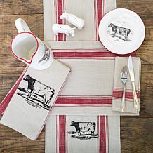 C&F Home Cow Feed Sack Table Runner