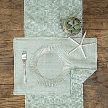 C&F Home Diamond Sea Glass Table Runner