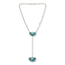 Chaco Canyon 20" Campitos Turquoise Sterling Silver Lariat Y-Necklace