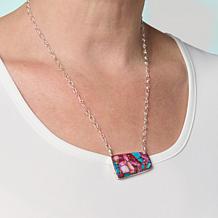 Chaco Canyon 20" Metal Matrix Purple Turquoise Necklace