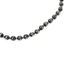 Chaco Canyon 30" "Navajo Pearl" Sterling Silver Bead Necklace