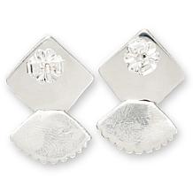 Chaco Canyon Campitos Turquoise Fan-Design Stud Earrings