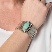 Chaco Canyon Campitos Turquoise Oval Stone Cuff Bracelet