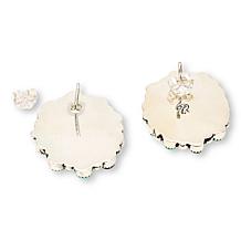 Chaco Canyon Campitos Turquoise Sterling Silver Cluster Earrings