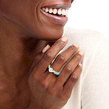 Chaco Canyon Created Moissanite and Campitos Turquoise Ring