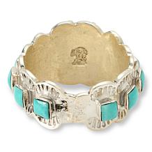 Chaco Canyon Handcrafted Moissanite and Turquoise Ring