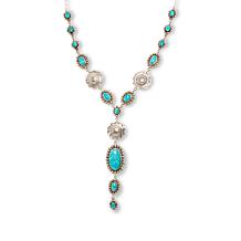 Chaco Canyon Kingman Turquoise Y-Shape Necklace