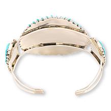 Chaco Canyon Needlepoint Kingman Turquoise Cuff Bracelet