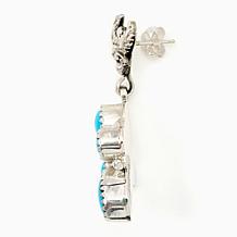Chaco Canyon Sleeping Beauty Turquoise 4-Stone Drop Earrings