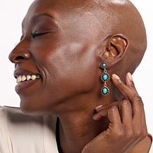 Chaco Canyon Sleeping Beauty Turquoise Double Drop Earrings