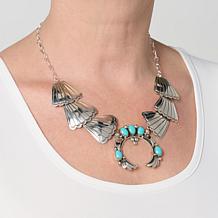 Chaco Canyon Sleeping Beauty Turquoise Fan Necklace