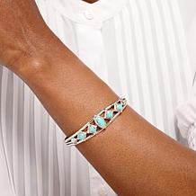 Chaco Canyon Sterling Silver 5-Stone Turquoise Cuff Bracelet