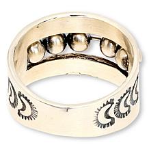 Chaco Canyon Sterling Silver Bead Stamped Ring