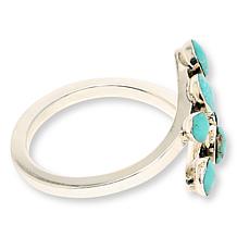 Chaco Canyon Sterling Silver Campitos Turquoise 6-Stone Bypass Ring