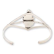 Chaco Canyon Sterling Silver Kingman Turquoise Leaf Cuff Bracelet