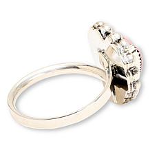 Chaco Canyon Sterling Silver Pink Conch Heart Adjustable Ring