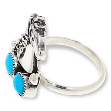 Chaco Canyon Sterling Silver Sleeping Beauty Turquoise Horse Ring