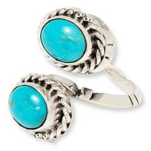 Chaco Canyon Sterling Silver Sleeping Beauty Turquoise Bypass Ring
