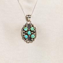 Chaco Canyon  Sterling Silver Sonoran Gold Turquoise Cluster Pendant