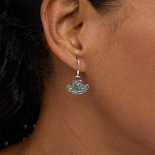 Chaco Canyon Sterling Silver Stamped Cowboy Hat Drop Earrings