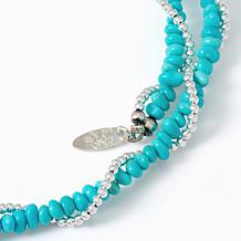 Chaco Canyon Turquoise & Pearl Twist Choker Necklace