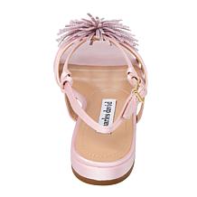 Charles by Charles David Carson Satin Pom Pom Sandal