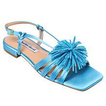 Charles by Charles David Carson Satin Pom Pom Sandal