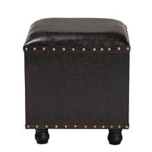 Charlier Faux Leather Upholstered Wood Storage Ottoman