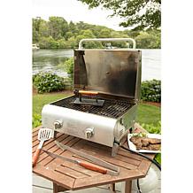 Chef's Style Tabletop Gas Grill in Stainless Steel