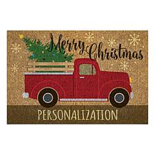 Christmas Truck Personalized Doormat