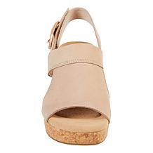 Clarks Collection Giselle Rose Nubuck Wedge Sandal