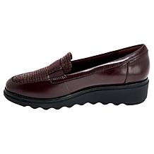 Clarks Collection Sharon Pace Leather Wedge Loafer