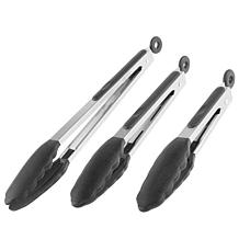 Classic Cuisine 3-piece Stainless Steel Kitchen Tongs