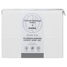 Clean Design Home 100% Cotton Allergen Barrier 400TC Queen Sheet Set