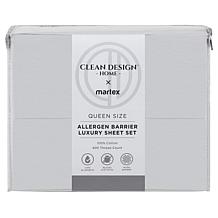 Clean Design Home 100% Cotton Allergen Barrier 400TC Twin XL Sheet Set