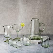 Clear Handblown Mexican Margarita Glass - Set of 6